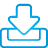 Inbox blue icon