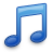 Music Note Blue Icon