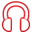 Headphone red icon