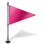 Map Marker Flag 1 Right Pink-64