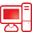 Computer red icon