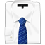 Shirt Blue Tie With Stripes-64