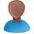 User male black bald icon