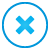 Button Cross blue icon