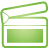 Movie Clap green icon