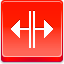 Cursor V Split Red icon