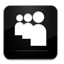 Myspace black and white icon