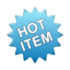 label blue hot icon