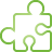 Puzzle green icon
