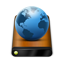 Wood Drive Globe icon