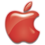 Apple Logo Red-64