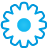 Gear blue icon