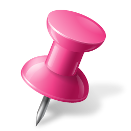 Map Marker Push Pin 1 Right Pink-256