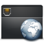 Black Folder Network icon
