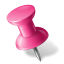 Map Marker Push Pin 1 Left Pink icon