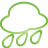 Weather Rain green icon