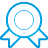 Medal blue icon