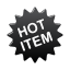 label black hot icon