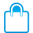 Shopping Bag blue icon
