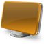 Computer orange icon