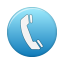 telephone blue icon