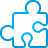 Puzzle blue icon