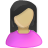 User female olive pink black icon