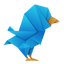 Origami Twitter Bird Icon