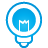 Light Bulb blue icon