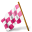 Map Marker Chequered Flag Left Pink-32