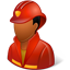 Firefighter Male Dark icon