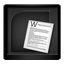 Black Microsoft Word icon
