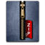 Zip gold blue icon
