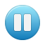 button blue pause icon