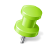 Map Marker Push Pin 2 Right Chartreuse icon