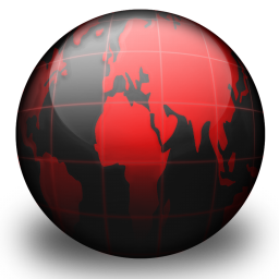 Globe black red Icon | Download Red icons | IconsPedia