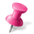 Map Marker Push Pin 1 Right Pink-48