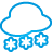 Weather Snow blue icon