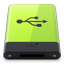 HDD Green USB icon