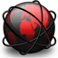 Entire Network black red icon