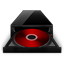 Cd Rom black red icon