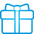 Gift blue icon