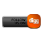 Follow Digg gray red icon