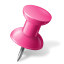 Map Marker Push Pin 1 Right Pink-64