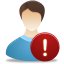 Male user warning Icon