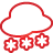 Weather Snow red icon