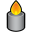 Candle grey icon