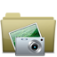Folder Pictures Brown icon