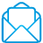 Mail Open blue icon