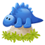 Dino blue-64